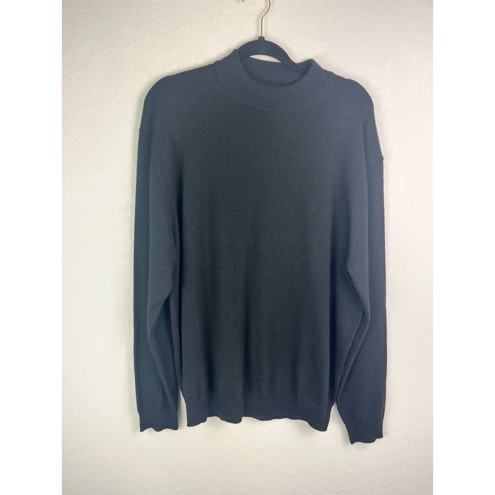 Linea Uomo, Men's v neck sweater, black,‎ wool blend, sweater, size XL